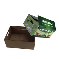 Plaque en papier ondulé avec logo personnalisé, boîte en carton pour fruits et légumes, vente d'usine,