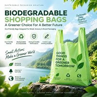 Sacs de courses en plastique biodégradable personnalisés, sacs de courses en tissu blanc pour supermarchés, de haute qualité, durables, en gros