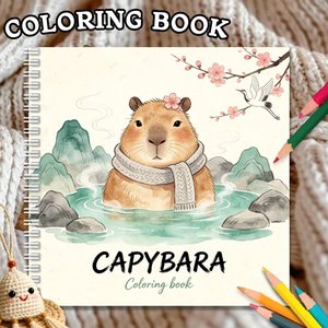 <span class=keywords><strong>Livre</strong></span> de coloriage fantaisie Capybara à spirale, pour <span class=keywords><strong>l</strong></span>'apprentissage artistique, faible MOQ, avec des images riches pour enfants et adultes, pour la relaxation et le soulagement du stress - Product Image 4