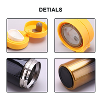 JWH 380ml Tasses en céramique populaires en acier inoxydable à double paroi faciles à transporter Bouteilles de café et d'eau isolées sous vide