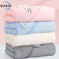 Kids Hooded Bath Towel, Cute Animal Poncho Towel Absorbent Wrap for Toddler Shower