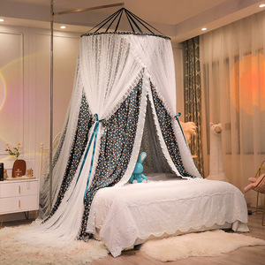 Filet de rideau suspendu princesse cerceau rond lit transparent <span class=keywords><strong>moustiquaire</strong></span> pour lit King Size lit à baldaquin - Product Image 3