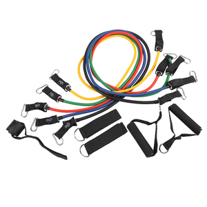 11ชิ้นยางยืดออกกำลังกาย150lbs หนักชุดสายรัดและท่อ11ชิ้น - Product Image 3