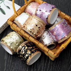 Filato Acrilico Misto YI NUAN Effetto Goccia d'Acqua Lucido 50g/rotolo, Filato per Uncinetto ad Alta Tenacità per Lavori a Mano - Product Image 4