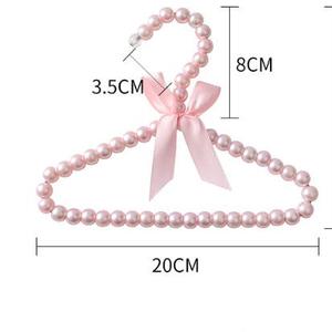 Cintres en plastique perlés Y261 avec ruban pour vêtements d'enfants, bébés, animaux domestiques (chiens, chats) et femmes – Petits cintres perlés - Product Image 5