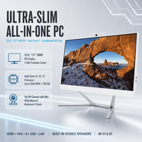 Ordinateurs tout-en-un T3 23,8 27 pouces Écran plat 1920x1080 Intel Core I3 I5 I7 DDR4 32 Go SSD 2 To Montage VESA Windows 11 PC AIO