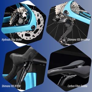 จักรยานกรวดคาร์บอนไฟเบอร์700 * 28C ถนนจักรยาน Di2 R7120 105สำหรับแข่ง - Product Image 6