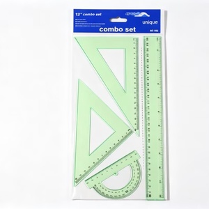 Juego de 4 Reglas al por Mayor para Estudiantes, Reglas Coloridas Económicas en Oferta, Juego de Reglas Transparentes de Plástico - Product Image 3