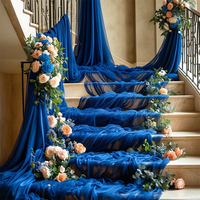 Voile brillante pour drapé de fond, chemin de table et nœud de chaise – Décoration pour événements et mariages
