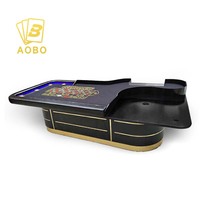 Table de roulette de casino en bois massif de luxe sur mesure, fournisseur professionnel de tables de roulette