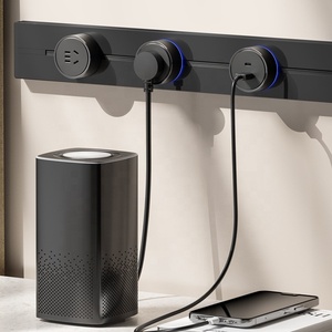 Binario Elettrico Rimovibile Bianco <span class=keywords><strong>Nero</strong></span> Grigio 8000W 60cm con Presa AU e 3 Prese Elettriche 1 USB per Casa Ufficio <span class=keywords><strong>Cucina</strong></span> - Product Image 4