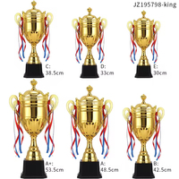 Trophées sportifs en métal personnalisés or/argent/cuivre, designs ouverts avec texte personnalisé sur la base