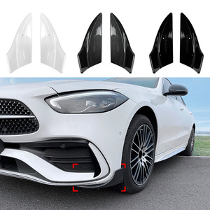 Brabus Front Corner Decals For Mercedes-Benz C-Class W206 AMG C200 C260 C43 Piano Black Arctic White Carbon Fiber Texture - Product Image 5