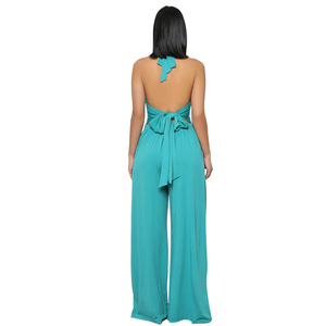 <span class=keywords><strong>Mono</strong></span> de Verano para Mujer, Color Sólido, Holgado, con Tirantes, Pierna Ancha, Transpirable, Tejido Calado, para Salir - Product Image 3