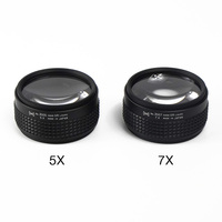 Loupe à poignée de fabrication japonaise Grossissement 5X/7X Conception de poignée en caoutchouc à grande lentille de 53mm avec sangle de transport pour l'inspection des bijoux et des pierres précieuses