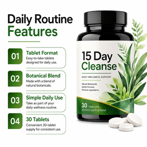 High Quality Certified Natural Aloe Vera Senna 15-Day Colon Cleanse Detox Tablets (30 Tablets) Digestion Immunity Support - Product Image 5