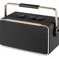 Subwoofer de bureau haut de gamme JB-L en cuir haute puissance avec cadre décoratif en aluminium et poignée en aluminium, en cuir et maille de fer
