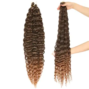 अफ़्रीकी क्रोकेट बाल ऊनी कर्ल 30 इंच 120 ग्राम लैटिन अमेरिकी कर्ल नकली मैट गर्मी प्रतिरोधी सिंथेटिक बाल वेव क्रोकेट बाल