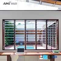 Fenêtre à persiennes manuelle en aluminium et verre trempé pour école, avec commande par poignée, persiennes réglables, fenêtre à jalousies