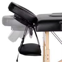 Table de massage pliable légère et portable, caractéristiques réglables, design en cuir synthétique, style moderne pour les soins du visage