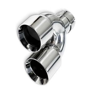 Punta <span class=keywords><strong>de</strong></span> <span class=keywords><strong>escape</strong></span> universal SS304 <span class=keywords><strong>de</strong></span> doble salida para BMW, Mercedes-Benz, VW Golf - Product Image 4