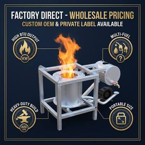 Réchaud portable multi-combustibles robuste pour camping en extérieur, brûleur à huile haute puissance, cuisinière de pique-nique, brûleur de cuisine industrielle - Product Image 6