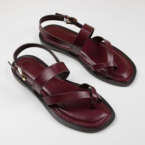 Sandalias Planas con Punta Descubierta para Mujer, Modelo 2025, Tendencia de Moda, Sandalias Romanas para Verano, Sandalias para Viajes de Comercio Exterior - Product Image 3