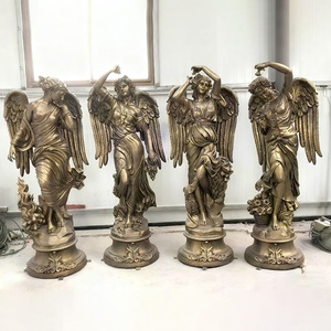 Bán Buôn Lớn Thân Thiện Với Môi Sợi Thủy Tinh Thiên Thần Bức Tượng Bốn Mùa Nhựa Đúc Vườn Trang Trí Nội Thất Giá Rẻ Giá - Product Image 5