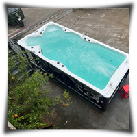 Piscina de Hidromasaje Grande para Exteriores, para 3-6 Adultos, Bañera de Hidromasaje