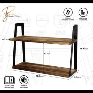 Étagère murale en bois à double couche, écologique et moderne, très vendue dans le monde entier - Product Image 6