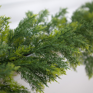 Two-Tone Cypress <b>Leaf</b> PE Artificial Garland, Christmas Foliage <b>Vine</b> for Home Fireplace & Tabletop Decoration - Product Image 3