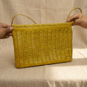 Sac fourre-tout en cuir tressé grande capacité Liset, sac à bandoulière ouvert en cuir véritable pour le quotidien et les voyages - Product Image 3