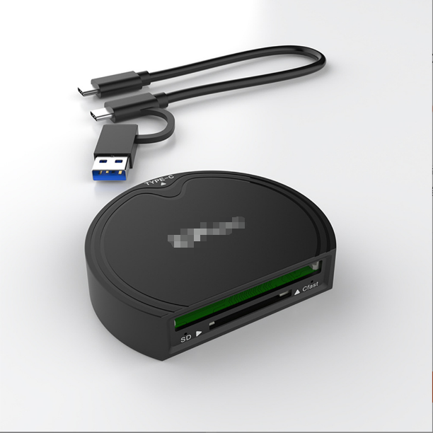 USB 3.2 Gen2 10Gbps CFast & SD Card Reader, 2-in-1 Dual Drive Letter Reader for Camera Storage Cards