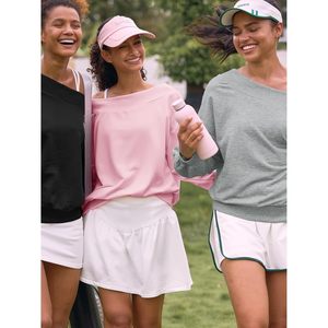 Women's Knitted off the Shoulder <b>Long</b> <b>Sleeve</b> Loose Fit Casual Pullover Sweatshirt <b>Top</b> - Product Image 5