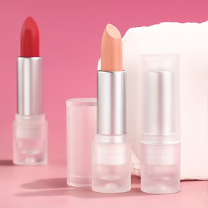 Lápiz labial de plata mate, Etiqueta Privada, fórmula vegana, maquillaje de labios hidratado cremoso, lápiz labial hidratante - Product Image 4