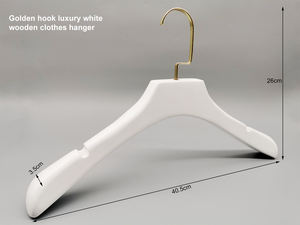 Logo personalizzato gratuito all'ingrosso Non Slip Boutique vestito bianco in legno <span class=keywords><strong>appendiabiti</strong></span> <span class=keywords><strong>appendiabiti</strong></span> <span class=keywords><strong>per</strong></span> negozio di abbigliamento - Product Image 3