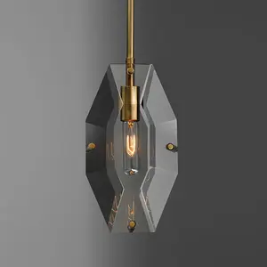 Modern round indoor luxury chandelier black LED home bedroom modern hanging drop crystal Pendant Lights