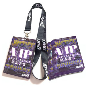 OEM短いリードタイムズ環境に優しい昇華印刷パターンランヤードカスタマイズロゴPVCイベントバッジVip Pass IDカード - Product Image 1