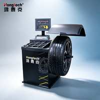 Équipement d'équilibrage de roues semi-automatique Hongtech, précision 1g, 230 tr/min, moteur 220V, jantes 10"-24", capacité 70KG