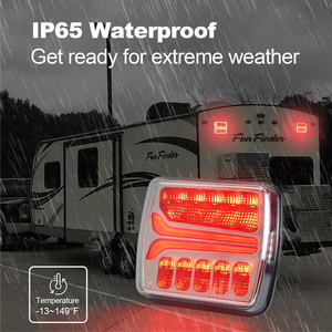 Feu <span class=keywords><strong>arrière</strong></span> <span class=keywords><strong>sans</strong></span> <span class=keywords><strong>fil</strong></span> pour camion, feu de freinage LED avec aimant, feu <span class=keywords><strong>arrière</strong></span> bicolore rouge et jaune - Product Image 3