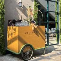 Chariot de café en métal style ferme avec plan de travail extensible, armoire de rangement, design à auvent, poignée pliable et amovible, configuration complète