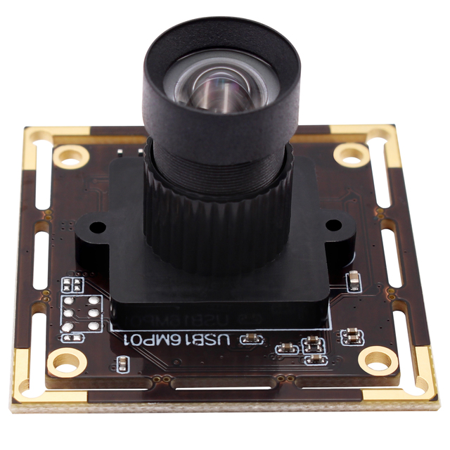 ELP 16MP IMX298 USB Camera Module With No Distortion Lens for Document Scan, ID Scan,Production Inspection