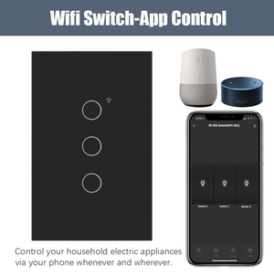 1200W 500Wスマート調光器壁スイッチTuya Touch <span class=keywords><strong>Zigbee</strong></span> Googleコントロール照明WIFIガラスパネル付き - Product Image 3