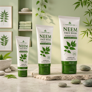 Gel nettoyant pour le visage au neem 100% naturel sans paraben 200ml Enfants Adultes (à l'exception des nouveau-nés) Acné Éclaircissement de la peau Hydratant - Product Image 1