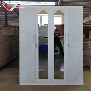 Armoire métallique 4 portes à bascule en acier pour <span class=keywords><strong>chambre</strong></span> à coucher, prix usine - Product Image 5