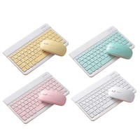 Fabrika OEM özelleştirilmiş Kablosuz 2.4G RGB Arkadan Aydınlatmalı Tablet PC Ofis Mouse Klavye Seti, 10 inç tablet laptop notebook için uyumlu.