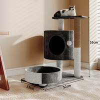 Arbre à chat durable, moderne, grand, luxueux et classique, en bois et sisal, écologique, avec griffoir, maison pour chat, nid pour chat et structure d'escalade pour chat