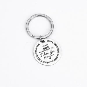 A MI HIJO HIJA Letras Acero inoxidable 26 DIY Carta Llavero Regalos creativos - Product Image 4