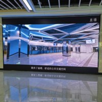 Layar LED Dua Sisi Indoor P1.86 640*480mm dengan Animasi & CMS untuk Periklanan di Pusat Perbelanjaan dan Lift