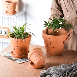 <span class=keywords><strong>Macetas</strong></span> pequeñas <span class=keywords><strong>de</strong></span> cerámica <span class=keywords><strong>de</strong></span> terracota para jardín al aire libre, Mini maceta redonda <span class=keywords><strong>de</strong></span> <span class=keywords><strong>Navidad</strong></span>, decoración para suelo para uso en habitación - Product Image 6